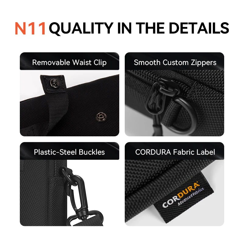 ReeYee Waterproof Crossbody Phone Bag, 1L Compact Lightweight Sling Pack, Durable Cordura Anti-Scuff Shoulder Handbag - Image 4