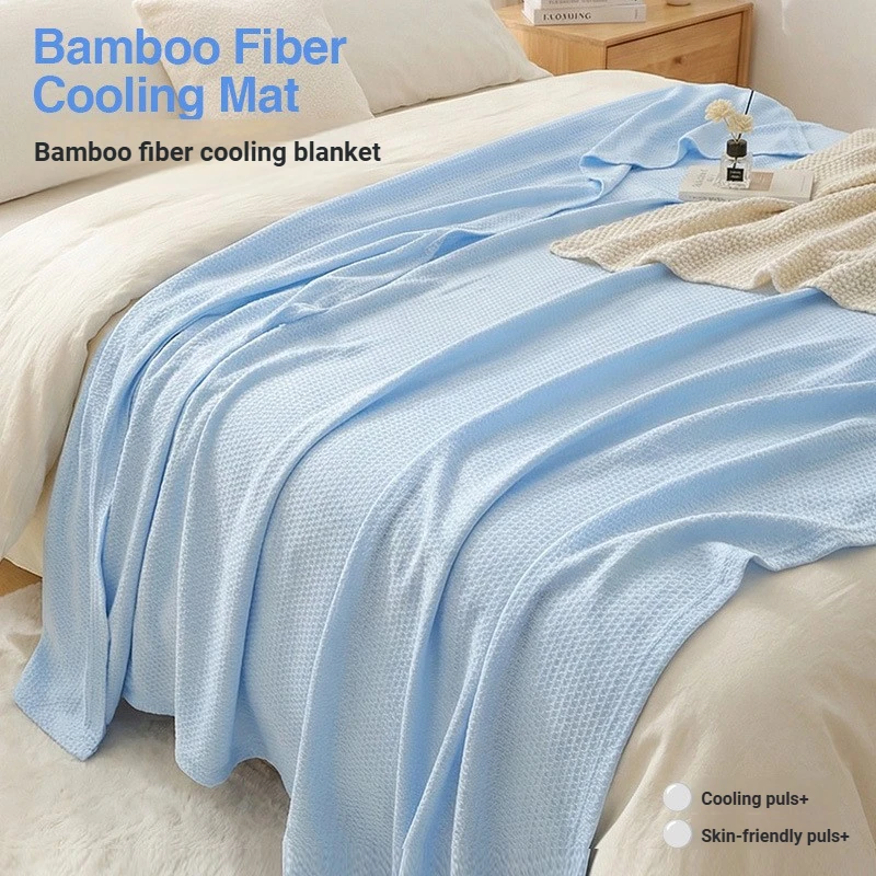 100% Bamboo Fiber Thin Summer Blanket Soft Breathable Sofa Bed Cooling Blanket for Adults Kids Lightweight Air Conditioner Quilt - Image 2