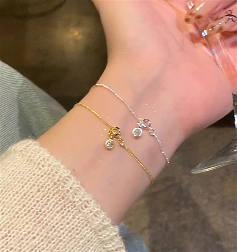 Luxury Zircon Flower Bracelets New High-End Minimalist Zircon Floral Charm Blade Chain Women’s Bracelet Party Jewelry Gift - Image 7