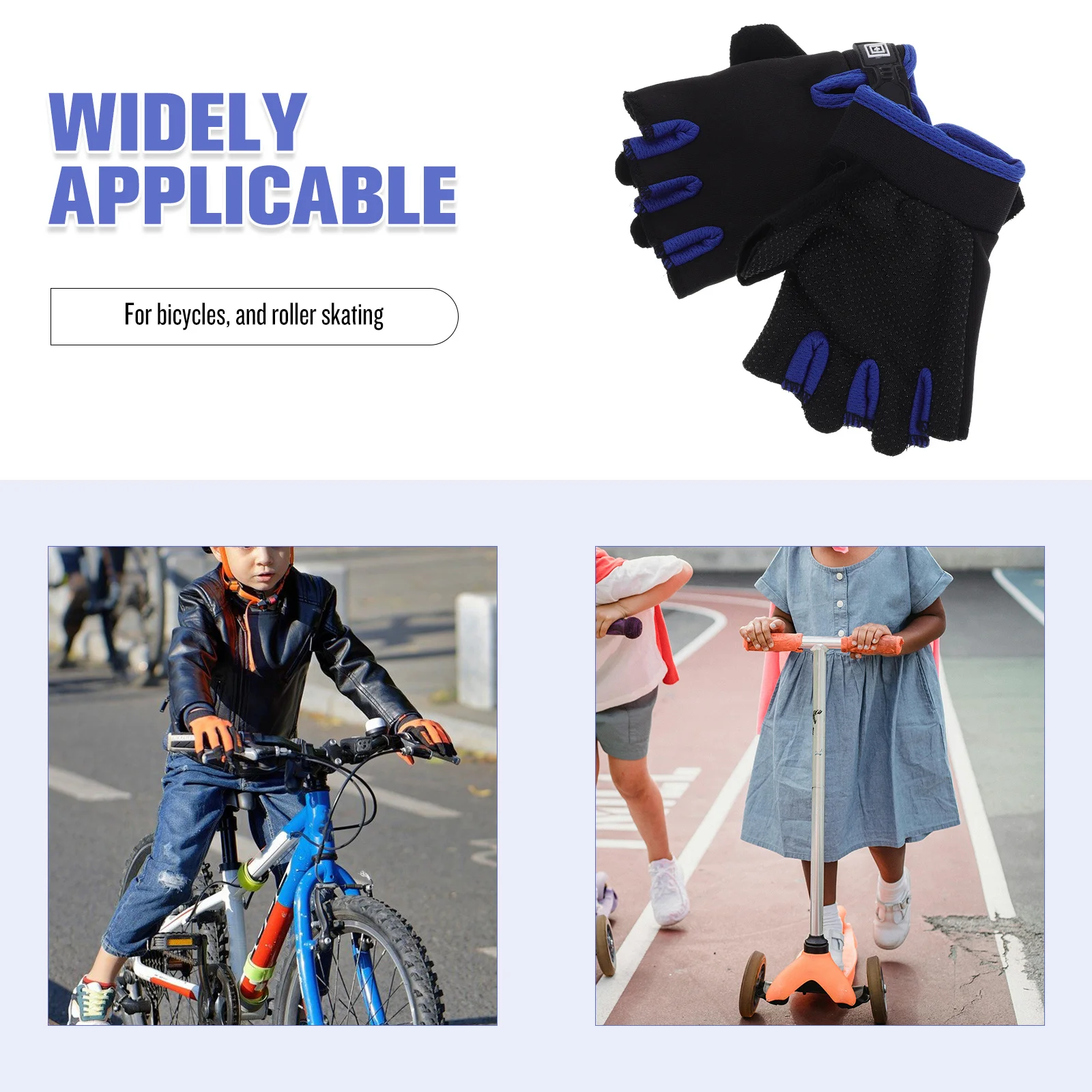 1Pair Kids Half Finger Anti Slip Cycling Gloves Sports Gloves for Balance Bikes Roller Skating Boys Girls Glove - Image 5