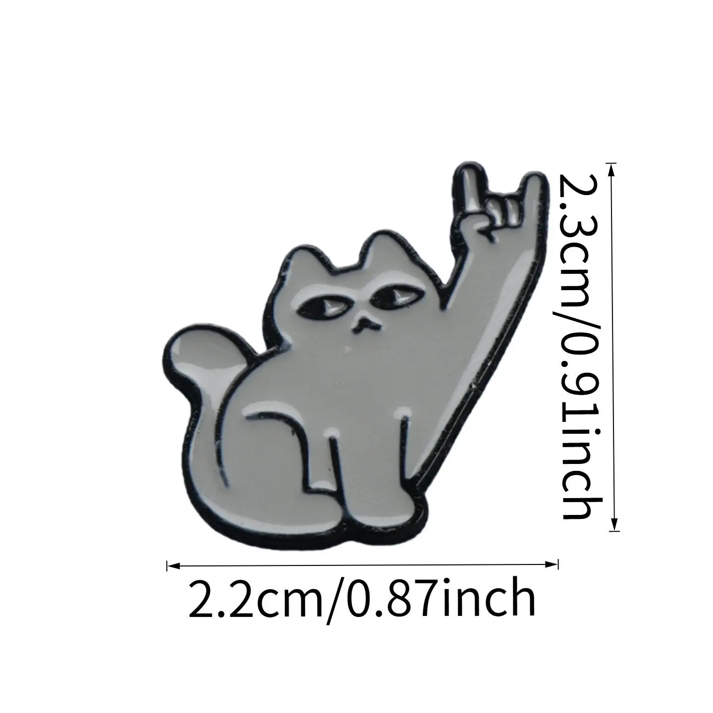 Cute and Quirky Cat Brooches: Dark and Whimsical Metal Pins for Clothing, Bags, and Unique Accessories - Image 10
