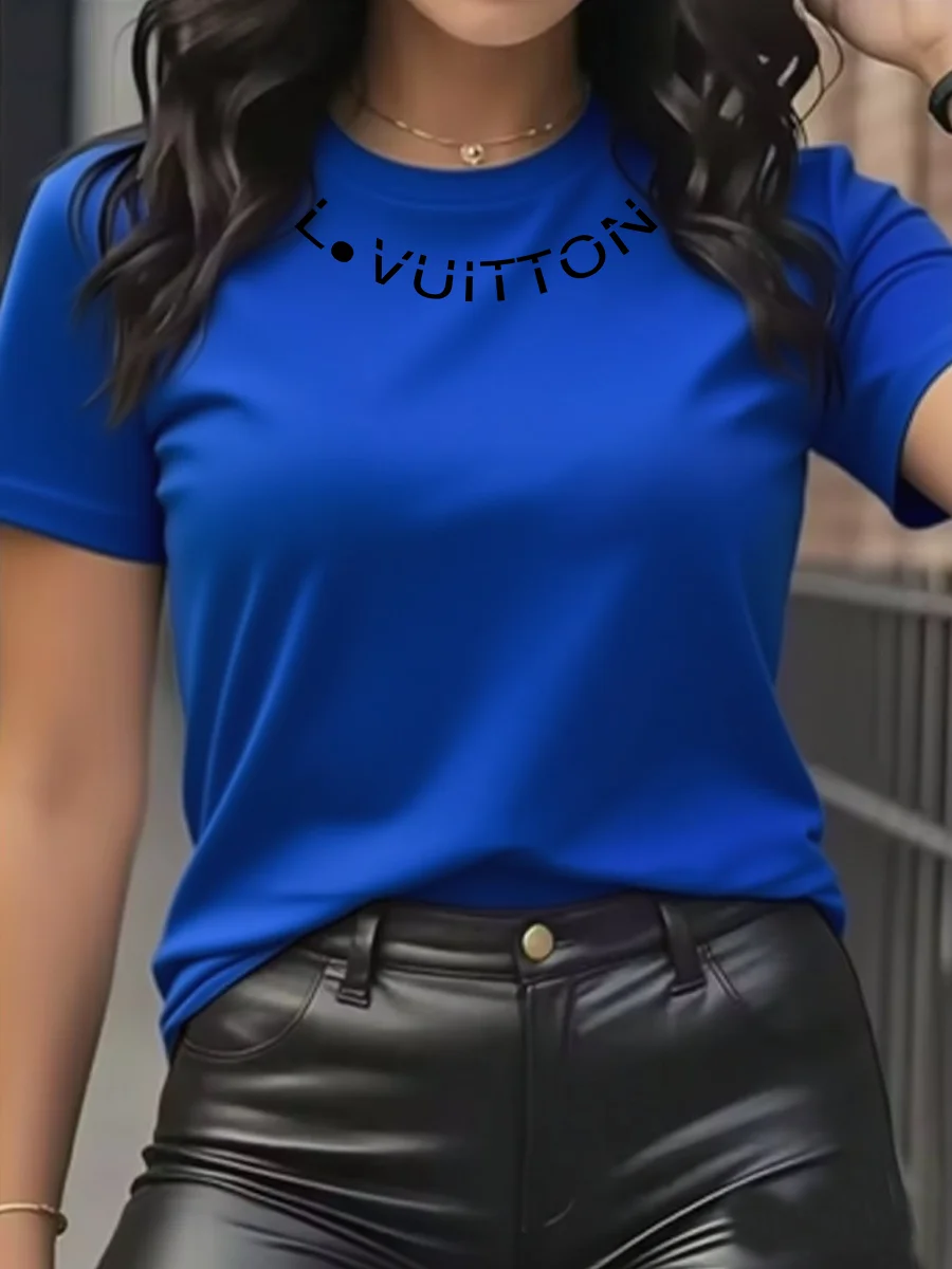 Summer Unisex Cotton Printed Loose-Fit Letter T-Shirt – High-Quality Casual Short-Sleeve Top - Image 6