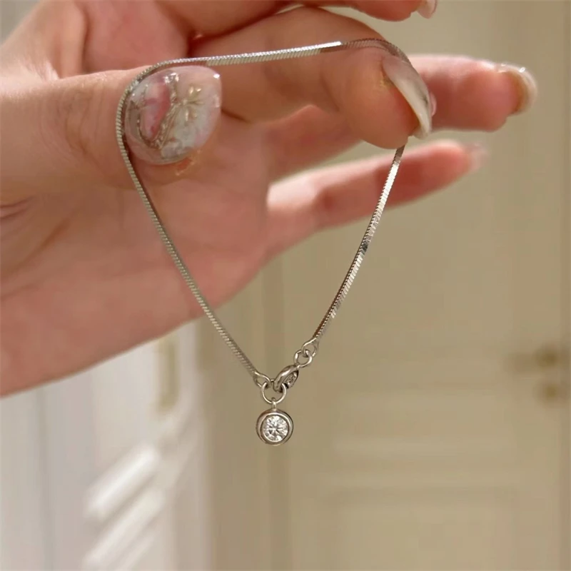 Luxury Zircon Flower Bracelets New High-End Minimalist Zircon Floral Charm Blade Chain Women’s Bracelet Party Jewelry Gift