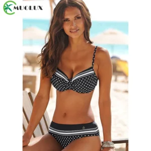 2024 Sexy High-Waist Printed Bikini Set – Women's Two-Piece Beachwear & Bathing Suit