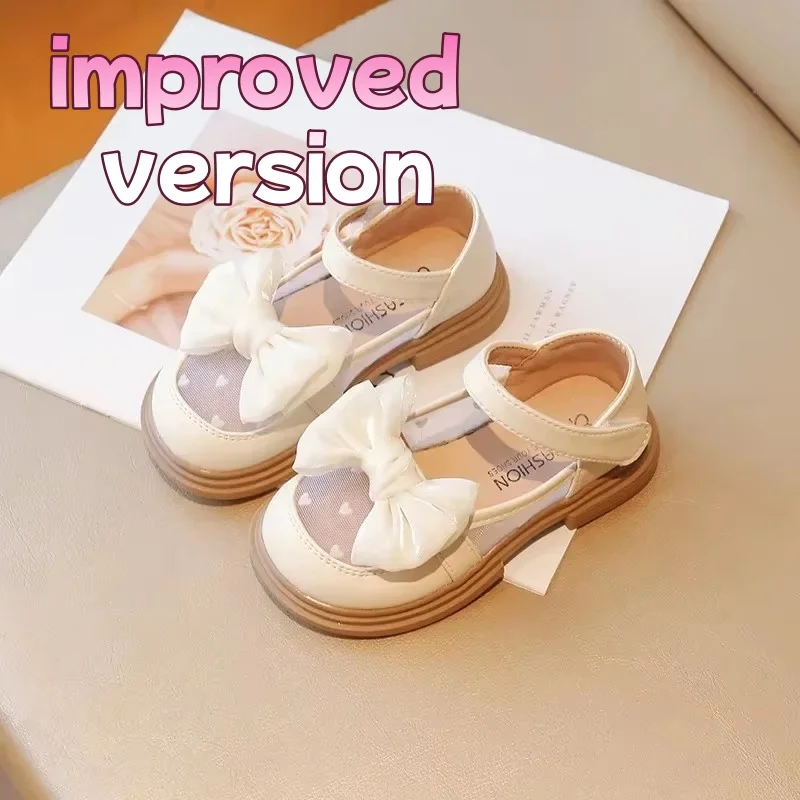 Size 23-35 Children Flat Shoes Lace Girls Princess Shoes with Bow Spring Autumn Summer Wedding Small Leather Shoes - Image 9