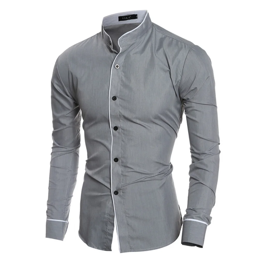 Men's Luxury Casual Formal Shirt Long Sleeve Slim Fit Business Dress Shirts Tops - Image 2