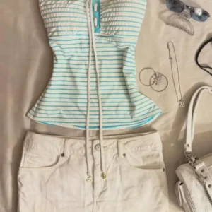 Sweet Women's Strapless Vest Aesthetic Clothing 2000s Sexy Crop Tops Stripe Tube Top Harajuku Casual Femme Camis Harajuku Tank