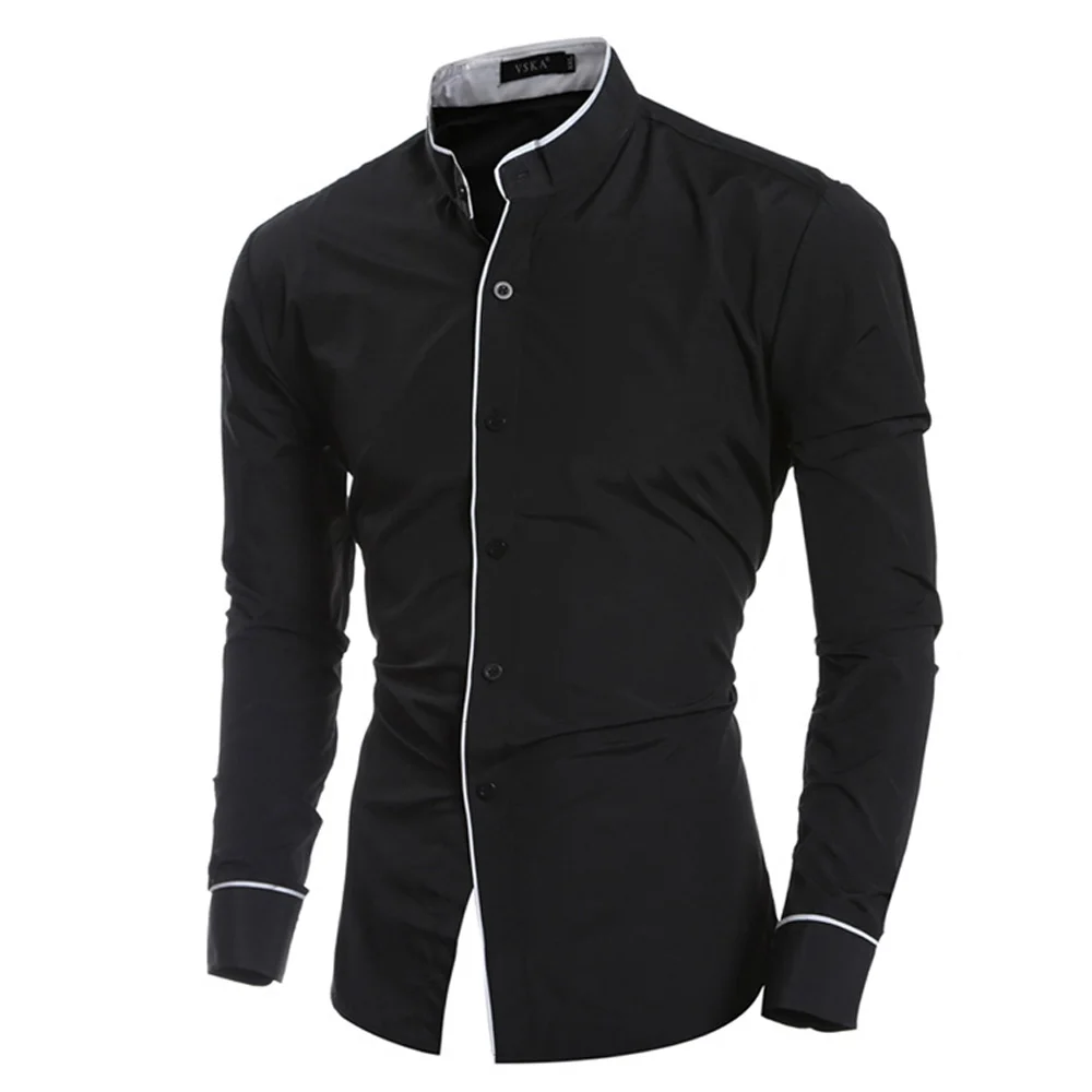 Men's Luxury Casual Formal Shirt Long Sleeve Slim Fit Business Dress Shirts Tops - Image 7
