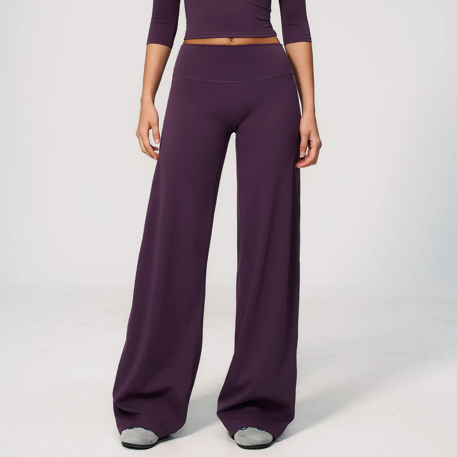 Summer Yoga Pants Women's High Waist Sports Flared Pants Fitness Wide-Leg Pants Athletic Wear Running Workout Flared Trousers - Image 22