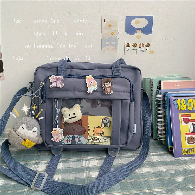 Korean Women's Messenger Bag Simple Multifunctional Female College Student Style Large Capacity Portable One Shoulder Diagonal - Image 9