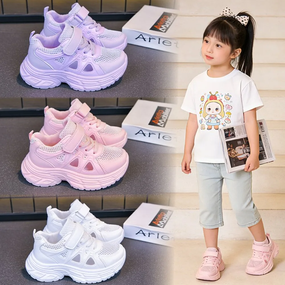 Summer Sport Shoes For Children Hollow Out Breathable Teenager Kid's Sneakers Anti-slippery Outdoor Running Footwear Boys Girls - Image 2
