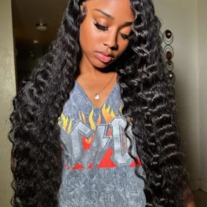 46 Inch HD 13x6 Loose Deep Wave Lace Frontal Human Hair Wig Brazilian 13x4 360 Water Curly Lace Front Wigs For Women 200 Density