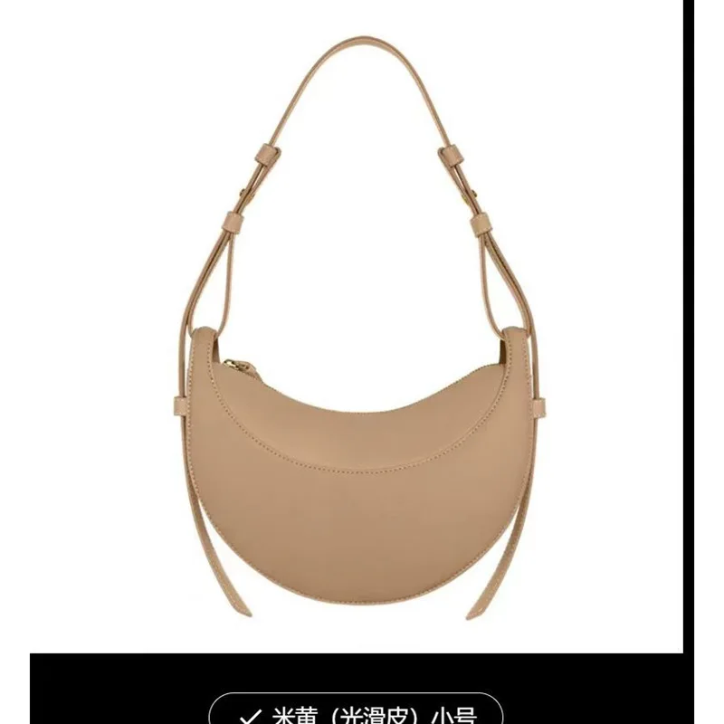 2026 Unique Design Genuine Leather Crescent Bag Premium Shoulder Crossbody Underarm Bag Light Luxury Work Handbag For Women - Image 13