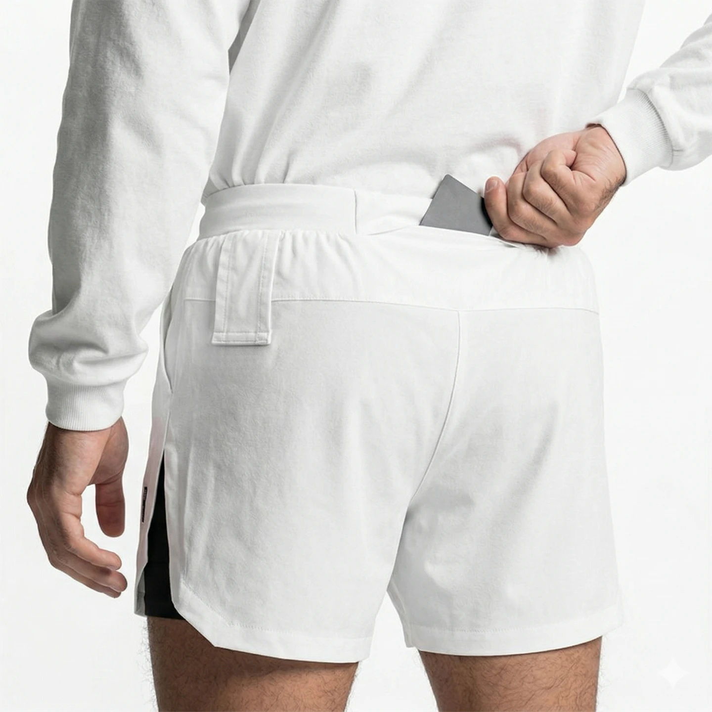 Men 2-Piece Activewear Set Half-Zip Pullover 2-in-1 Shorts Quick Dry Water Repellent Drop Shoulder Workout Running Tracksuit - Image 5