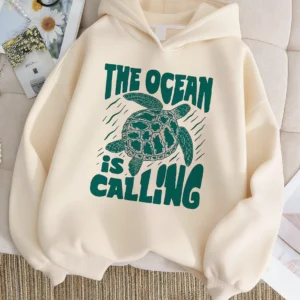 Fashion Sea Turtle Girls Hooded Kids Design Children's Sweatshirt Cute Hoody for Boys Girls Casual Hoodies for Spring