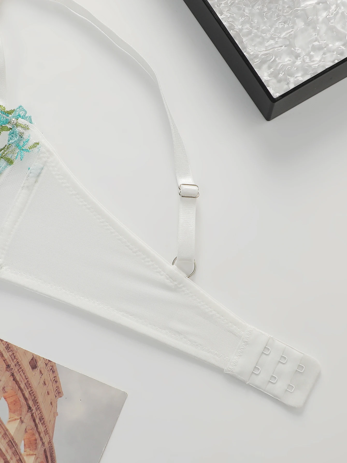 French Floral Embroidery Mesh Balconette Bra Women Underwire Thin Adjustable Straps See Through Breathable Summer Sexy Lingerie - Image 5