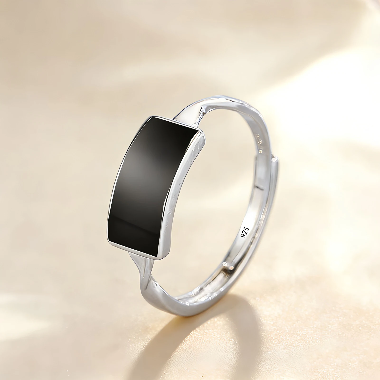 VENTFILLE 925 Sterling Silver Wave Ring – Adjustable Irregular Golden Stackable Band - Image 27