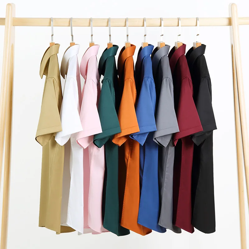 Men Shirts Short Sleeves Dress Shirts For Men Slim Fit Camisa Social Business Blouse White Office Shirt Men's Clothing S-4XL - Image 4