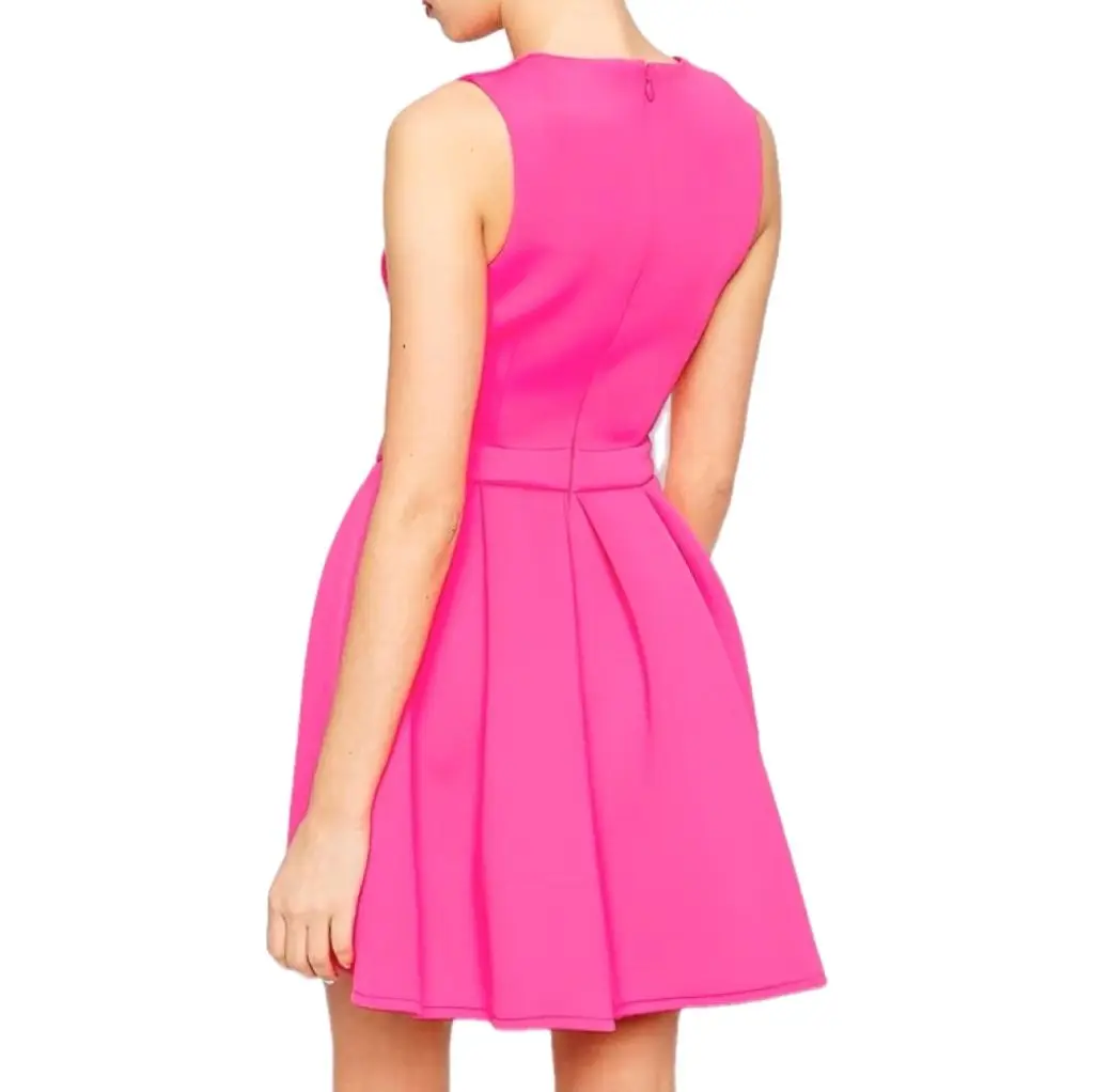 Singwing New Summer Women Slim Peplum Solid Color Round Neck Sleeveless Vest Daily Commuting Chiffon Shirt With Belt - Image 6