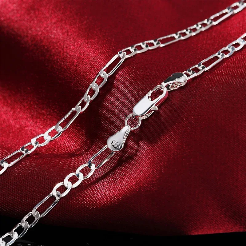 Men's 925 Sterling Silver 2MM/4MM/6MM/8MM/12MM Chain Necklace 16-30 Inch for Man Women Fashion Jewelry High End Necklace - Image 2