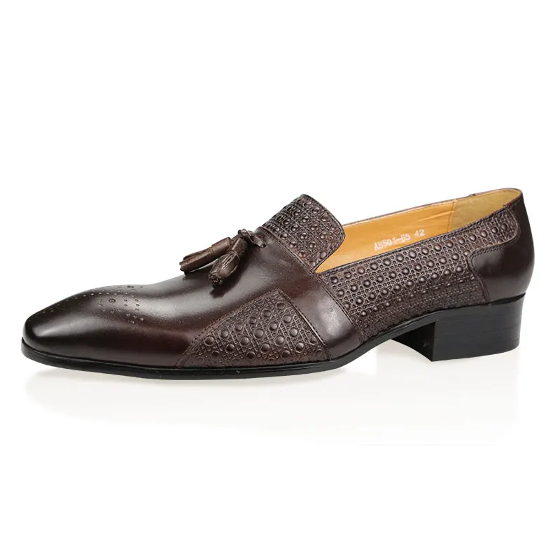 New Leather Casual Shoes Mens Summer One-Step Loafers Dress Wedding Leather Luxury Groom Wedding Men Italian Style Oxford Shoes - Image 4