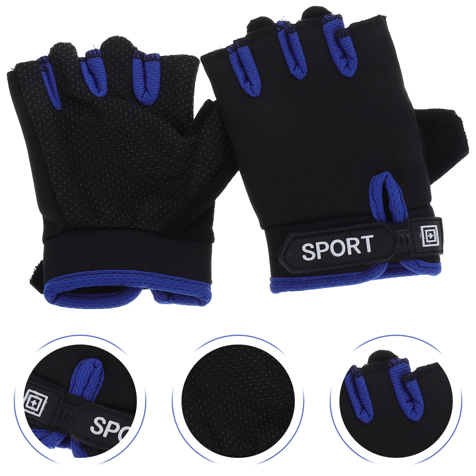 1Pair Kids Half Finger Anti Slip Cycling Gloves Sports Gloves for Balance Bikes Roller Skating Boys Girls Glove