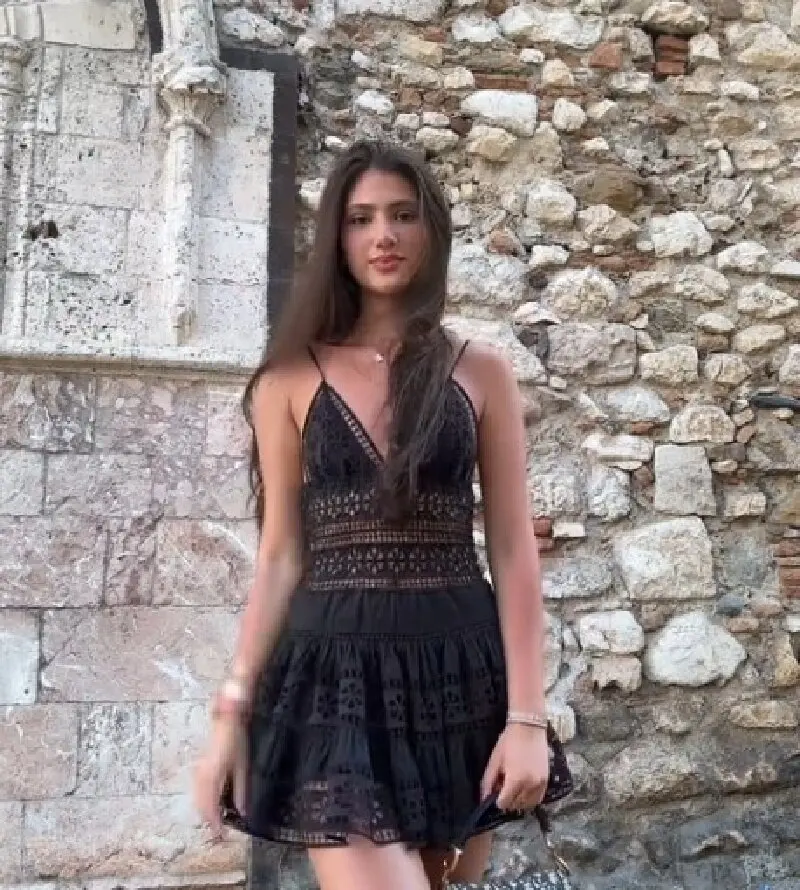 Women's Black Floral Crochet Lace Slip Mini Dress Sexy V Neck Sheer Cutout Waist Gown Summer Festival Beach Cover Up Vestidos - Image 7