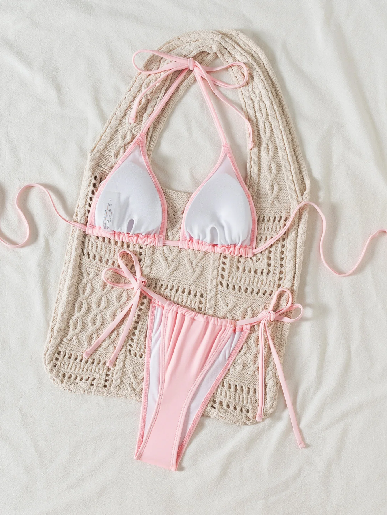 Luxury Sexy Floral Trikini Set – Women's Adjustable Halter Bikini Beachwear - Image 5
