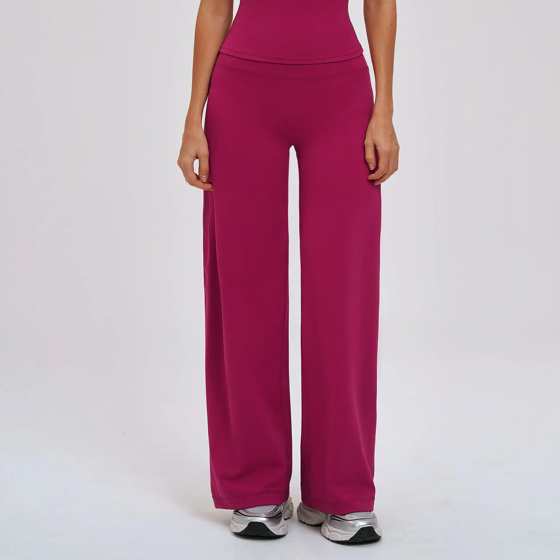 Summer Yoga Pants Women's High Waist Sports Flared Pants Fitness Wide-Leg Pants Athletic Wear Running Workout Flared Trousers - Image 7