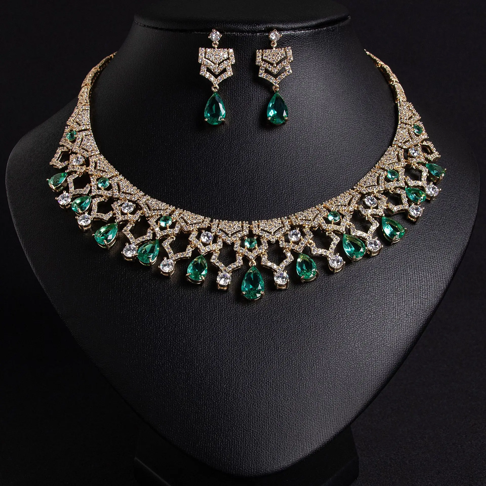 Exquisite Appeal Women High Jewelry Set 2 Piece Necklace Earrings Dress Accessories for Festive Wedding Prom Host Gift M-280 - Image 3