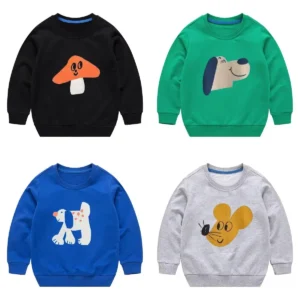 2025 New Autumn Boys Sweatshirts Cotton Kids Hoodies Casual Cartoon Printting Shirts Baby Boy Clothing 2-7 Years Children Tops