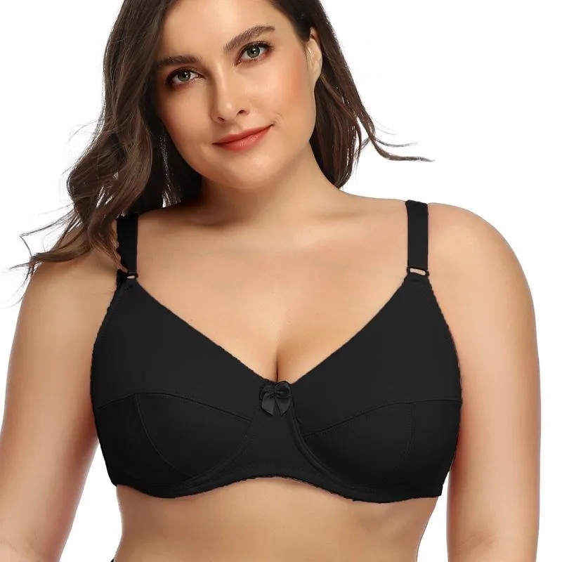 BEAUWEAR Plus Size Bras for Women Underwire Bra No Pad Thin Unlined Lingerie Plain Underwear Cup C D E F - Image 12