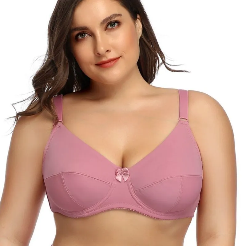 BEAUWEAR Plus Size Bras for Women Underwire Bra No Pad Thin Unlined Lingerie Plain Underwear Cup C D E F - Image 7