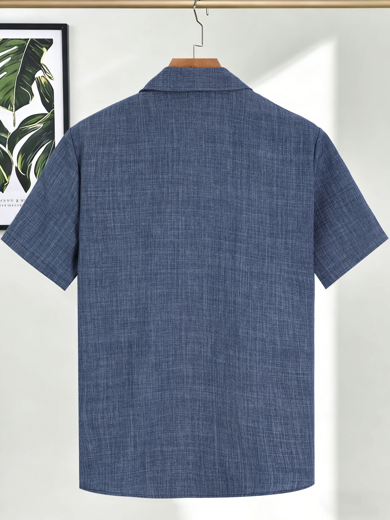 Men's Casual Linen Short Sleeve Shirts Drip Outfits Man Outfit Set Designer Cheap Clothing Summer Tops For Man - Image 3