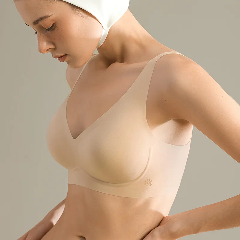 SUJIIN Sexy Seamless Wireless Bras for Women Push Up Padded Soft Support Invisible Lift V Neck Bralette Smooth Bra Female MX208 - Image 7
