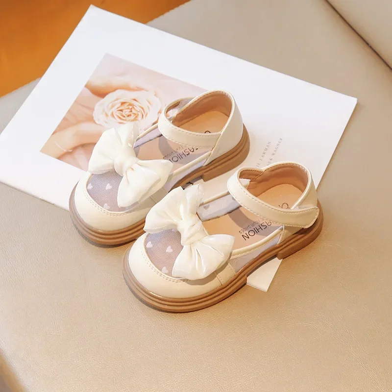 Size 23-35 Children Flat Shoes Lace Girls Princess Shoes with Bow Spring Autumn Summer Wedding Small Leather Shoes - Image 10