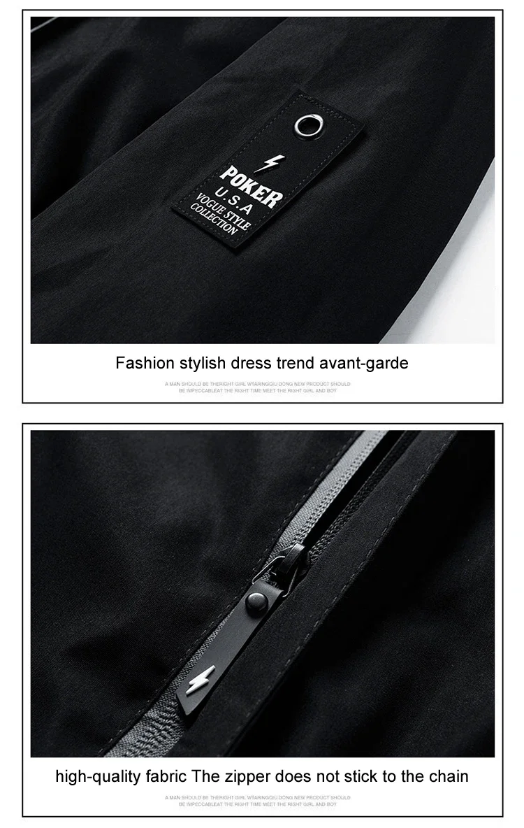 2025 Spring Autumn New Men's Windproof Sunscreen Windbreaker Zipper Casual High Quality Hooded Baseball Outdoor Sports Jacket - Image 6