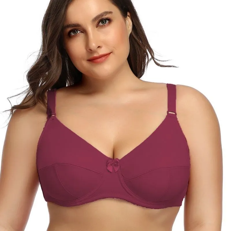 BEAUWEAR Plus Size Bras for Women Underwire Bra No Pad Thin Unlined Lingerie Plain Underwear Cup C D E F - Image 10