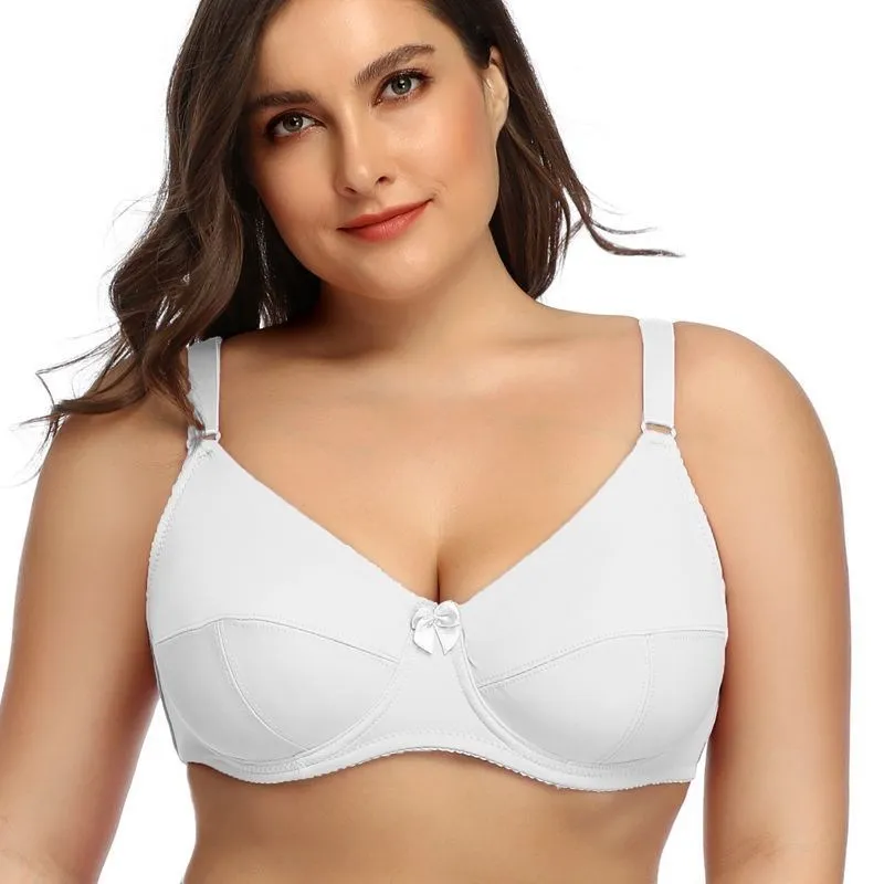 BEAUWEAR Plus Size Bras for Women Underwire Bra No Pad Thin Unlined Lingerie Plain Underwear Cup C D E F - Image 13