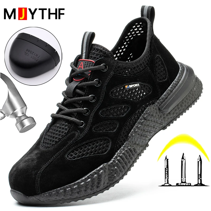 Summer Breathable Work Safety Shoes Work Steel Toe Shoes Anti Smashing Anti Stabbing Indestructible Shoes Protection Boots Men - Image 2