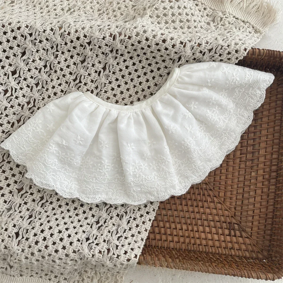 Baby Bib Lace Baby Accessories Korean Kids Lace Collar Cute Hollow Female Baby Bib Scarf Floral Infants Saliva Towel - Image 10
