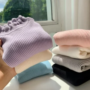 Autumn Baby Girls Warm Sweater Pullovers Kids Clothes Toddler Girl Woolen Knitwear Children Clothing Casual Knit Sweater Outfits