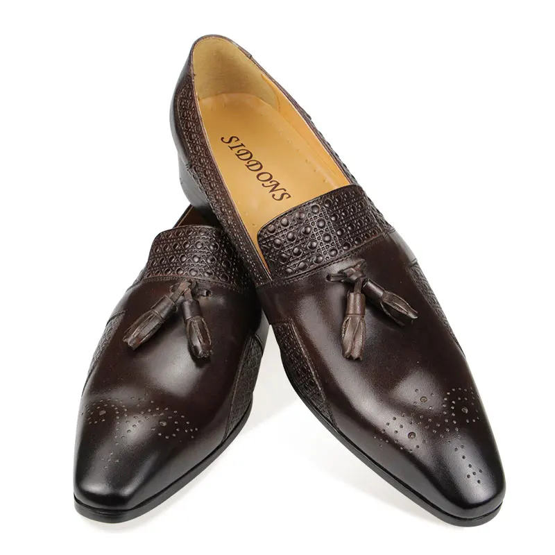 New Leather Casual Shoes Mens Summer One-Step Loafers Dress Wedding Leather Luxury Groom Wedding Men Italian Style Oxford Shoes - Image 2