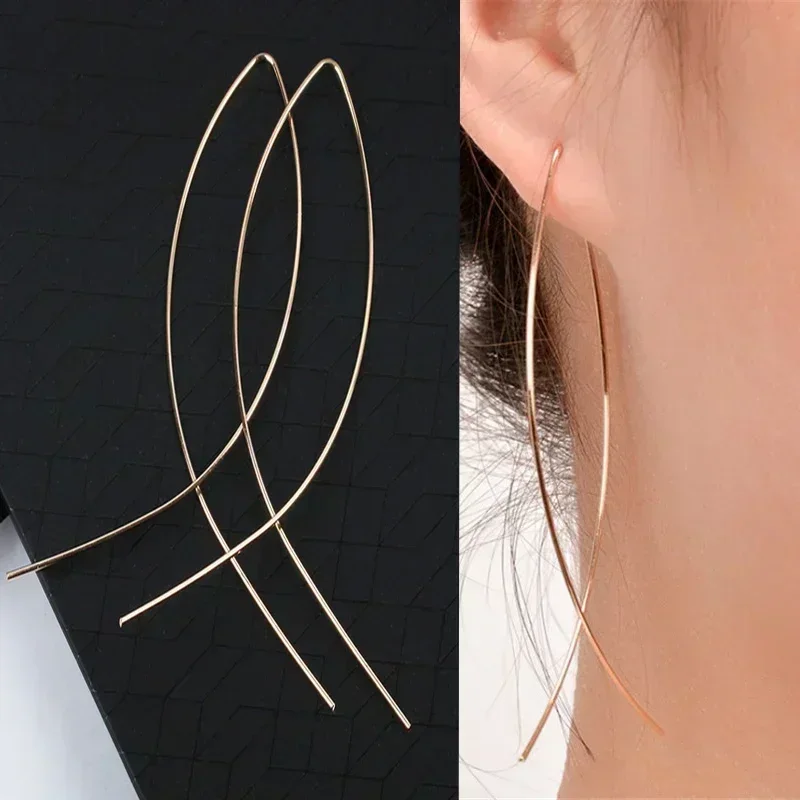 New Minimalist Long Wavy Fringe Earrings New Women Fashionable Hanging Earrings High-End Jewelry Minimalist Accessories Gifts - Image 9