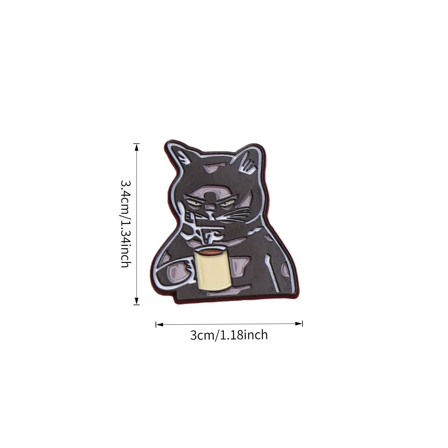 Cute and Quirky Cat Brooches: Dark and Whimsical Metal Pins for Clothing, Bags, and Unique Accessories - Image 8