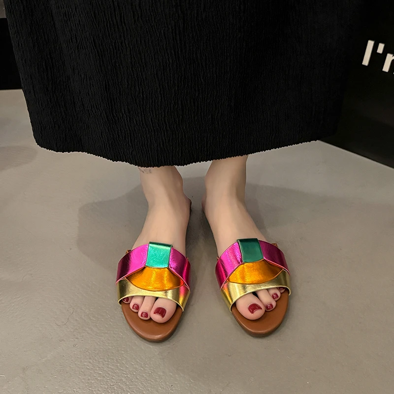 New Summer Designer Women'S Solid Color Fashion Slippers Zapatos De Mujer Women'S Shoes Slippers Women Slippers Women Shoes - Image 4
