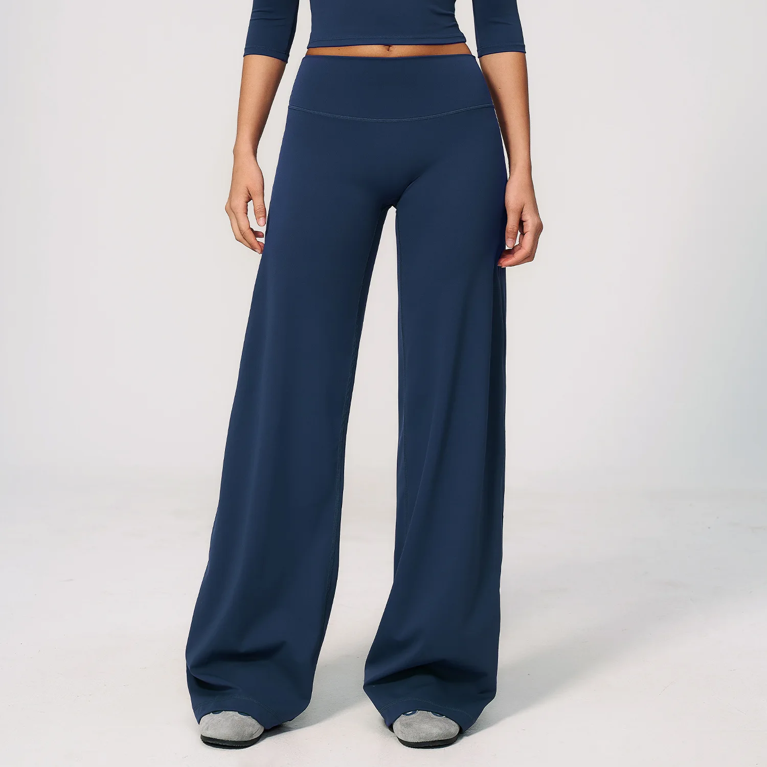 Summer Yoga Pants Women's High Waist Sports Flared Pants Fitness Wide-Leg Pants Athletic Wear Running Workout Flared Trousers - Image 13