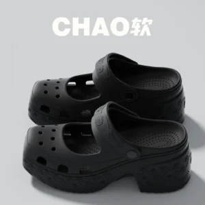 2026 Summer Chunky Heels Sandals for Women Fashion Closed Toe Platform Clogs Shoes Woman Thick Sole Anti Slip Fashion Slippers