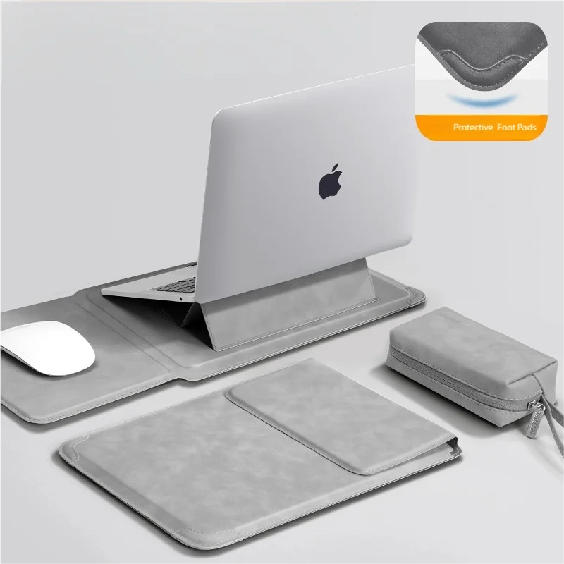 Laptop Sleeve Case 13 14 15 15.6 16Inch For Huawei HP DELL Bag For Macbook Air Pro 13 13.6 M4 Notebook Case with Stand Men Women - Image 8