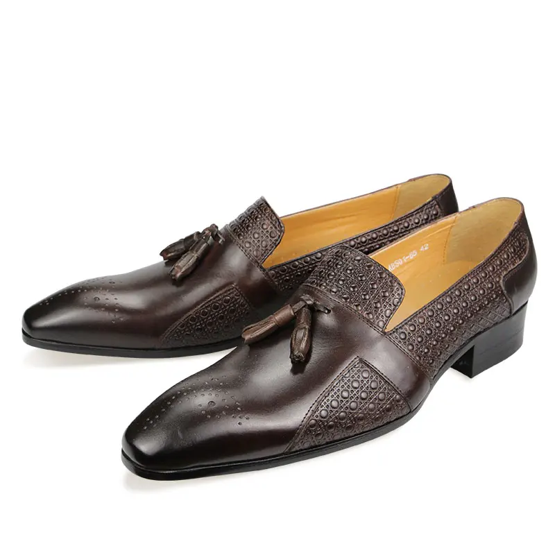 New Leather Casual Shoes Mens Summer One-Step Loafers Dress Wedding Leather Luxury Groom Wedding Men Italian Style Oxford Shoes - Image 8